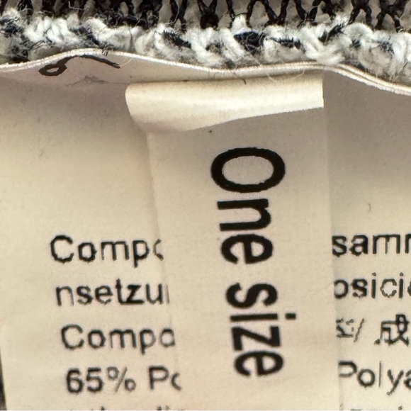 Boho Sheer Embroidered Kimono Swim Cover Up Black White One Size - Picture 6 of 7